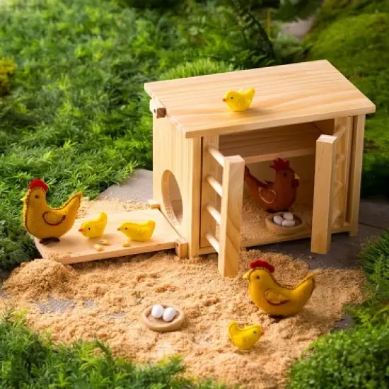 Magic Cabin - Felt Chickens Play Set for Kids Imaginative Play image {7}