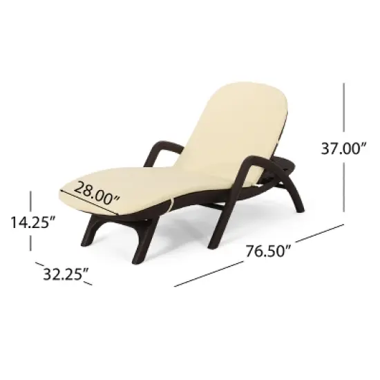 GDFStudio Ethan Outdoor Faux Wicker Adjustable Chaise Lounges with Cushion (Set of 2) image {2}