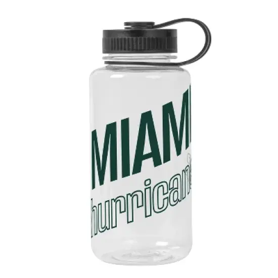NCAA Miami Hurricanes Portable Drinkware - 38oz: Plastic Water Bottle image {2}