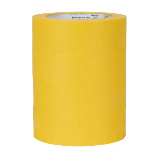 FrogTape 1.41"x 60yd 4pk Delicate Surface Painting Tape Yellow image {6}