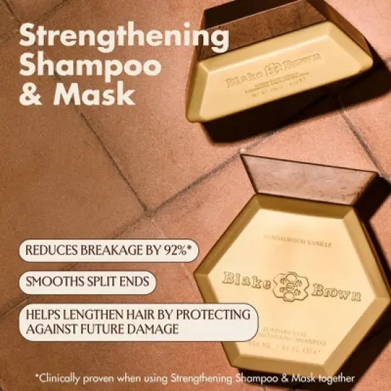 Blake Brown Fundamental Strengthening Mask - Sandalwood Vanille &ndash; Warm Vanilla Fragrance - 8 fl oz image {2}