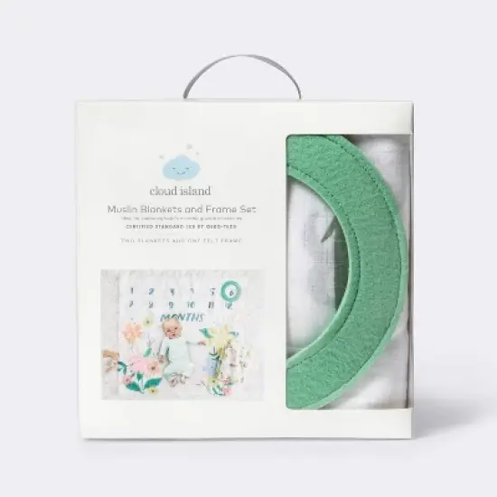 Muslin Blanket with Felt Frame Meadow - Cloud Island&trade; image {3}