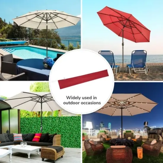 Yescom Outdoor Patio Umbrella Protective Cover Bag Polyester UV Resistance 9 to 13 Ft Red image {6}