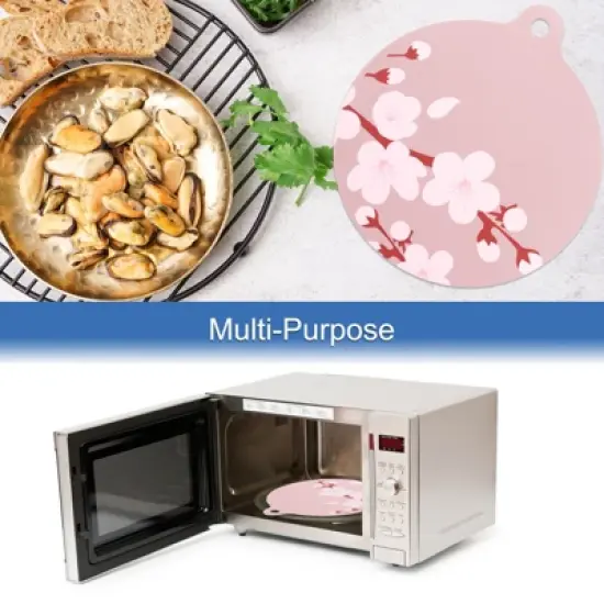 Unique Bargains Non-Slip Multifunctional Silicone Mats for Induction with Handle 2 Pcs image {5}