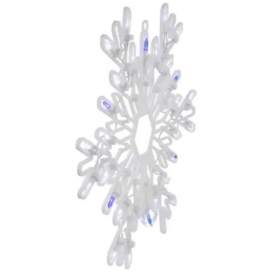 Northlight LED Lighted Snowflake Christmas Window Silhouette - 15" - Pure White and Blue image {5}