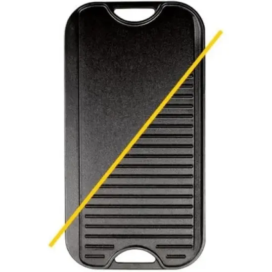 Attop 20 x 10.44 Inch Reversible Cast Iron Grill/Griddle &ndash; Double Burner Cookware image {2}