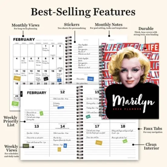 TF Publishing 2024 Weekly/Monthly Planner 8"x6.5" Marilyn Monroe image {6}