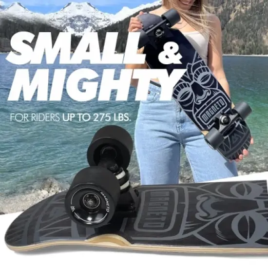 Magneto Complete Skateboard | 27.5" x 7.5", Canadian Maple Double Kick Concave Deck | For Beginners, Teens & Adults (Tiki) image {4}