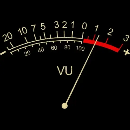 Junior's Design By Humans VU Meter Vintage Analog By clickbong T-Shirt image {1}