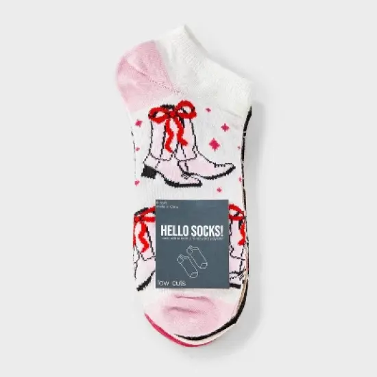 Women's Western Bows 6pk Low Cut Socks - Assorted Colors 4-10 image {1}
