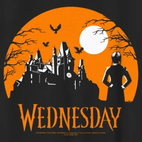 Boy's Wednesday Halloween Haunted House T-Shirt image {1}