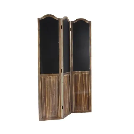 Farmhouse Wood Room Divider Screen Beige - Olivia & May image {5}
