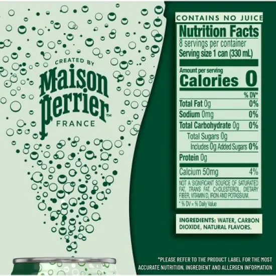 Maison Perrier Lime Sparkling Water - 8pk/11.15 fl oz Cans image {9}