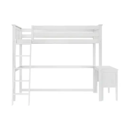 Max & Lily Twin-Size High Loft Bed with Desk image {2}