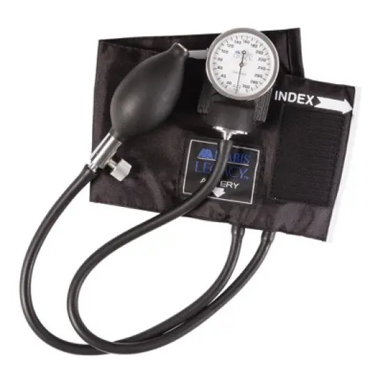 MABISLegacy Adult Cuff Arm Aneroid Sphygmomanometer Unit 2-Tubes Black 1 Each image {2}