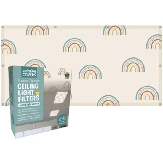 Teacher Created Resources&reg; Calming Covers Ceiling Light Filters, 2' x 4', Modern Rainbow, Pack of 4 image {2}