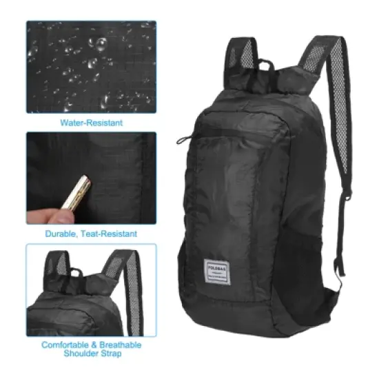Unique Bargains Durable Polyester Material Water-Resistant Lightweight Portable Backpack image {3}