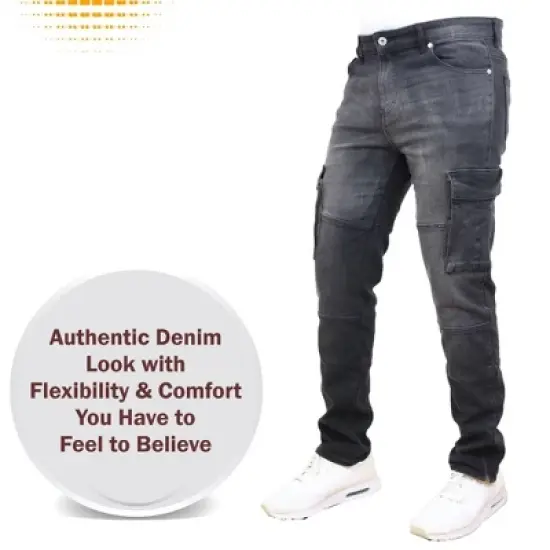 Blue Ice Men's Stretch Cargo Pocket Jeans image {3}