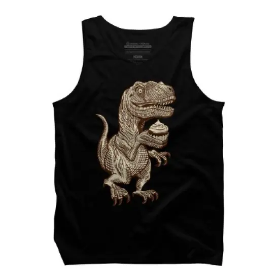 Men's Design By Humans Velociraptors love cupcakes! By DBHOriginals Tank Top image {4}
