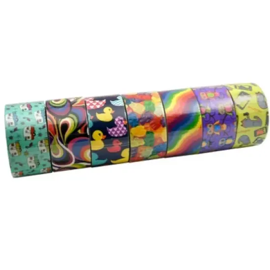 Duck Tape Printed Duct Tape, 1.88 in x 10 yd, Rainbow image {1}