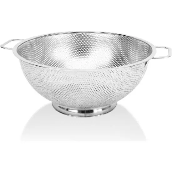 Colander for Kitchen, 3QT, Stainless Steel Colander Strainer with Handle for Fruits Vegetables Cooking Food, Dishwasher Safe image {6}