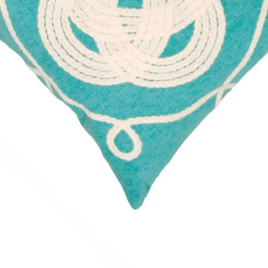 12"x20" Oversize Outdoor Lumbar Throw Pillow Aqua - Liora Manne image {1}