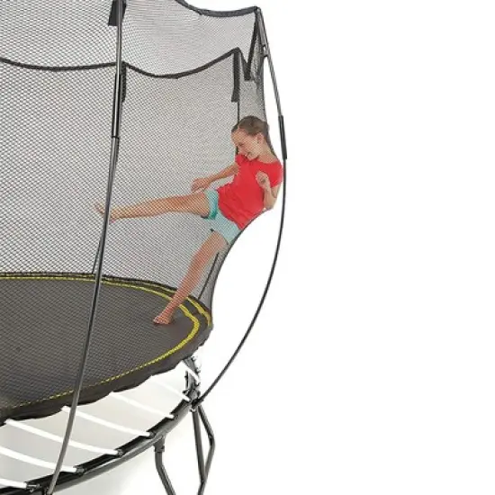 Springfree Trampoline Kids Large Square Trampoline with Safety Enclosure Net and SoftEdge Jump Bounce Mat for Outdoor Backyard Bouncing image {4}