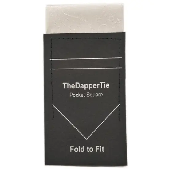 TheDapperTie - New Men's Paisley Flat Pre Folded Pocket Square on Card image {4}