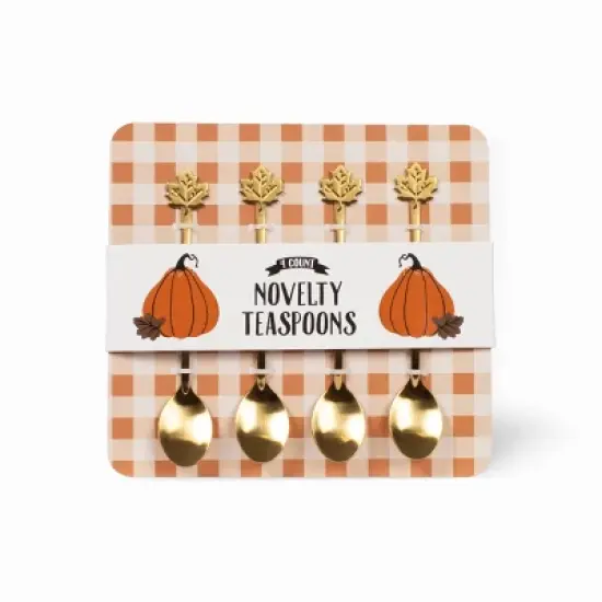 4pk Novelty Stir Spoons Leaf - Bullseye's Playground&trade; image {3}