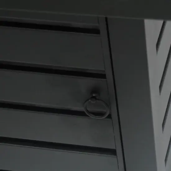 Rene Square 39.25" Iron Gas Fire Pit Matte Black - Christopher Knight Home image {2}