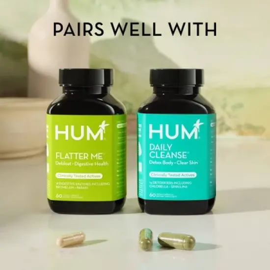 HUM Nutrition Flatter Me Vegan Vitamin Capsules for Bloating Relief image {7}
