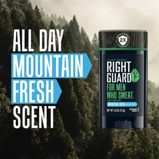 Right Guard Plant Based Invisible Solid Antiperspirant & Deodorant for Men with Sensitive Skin - Fresh - 2.6oz image {5}