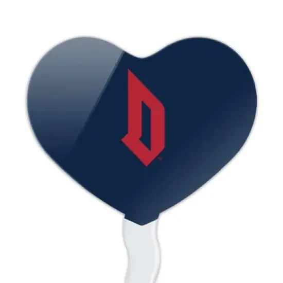Duquesne University Primary Logo Heart Love Cupcake Picks Toppers Decoration Set of 6 image {1}