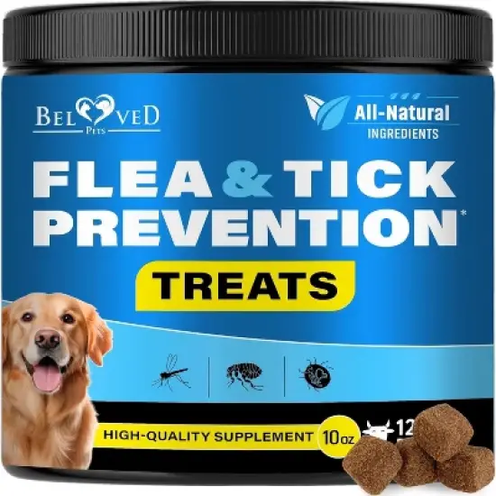 Beloved Pets Flea & Tick Support, Natural Chewable Pills for Dogs, 10 Oz - 1 Pack image {8}