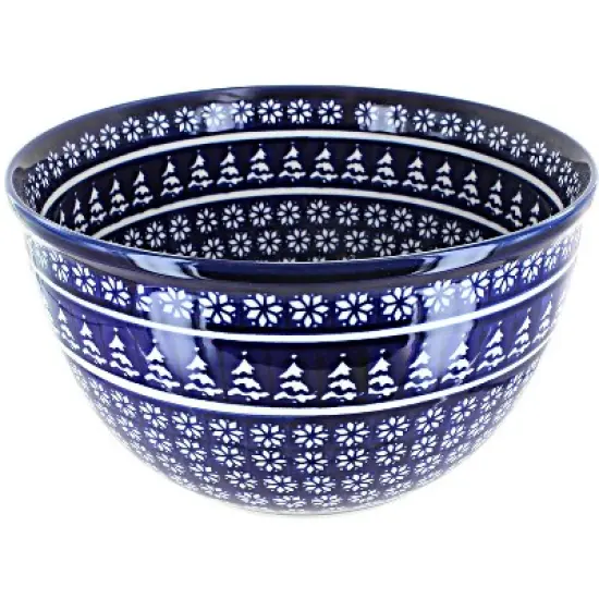 Blue Rose Polish Pottery 986 Zaklady Large Mixing Bowl image {9}