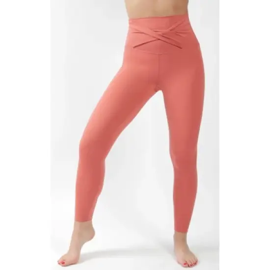 Yogalicious - Women's  Lux Super High Rise Ankle Leggings with Elastic Free Criss Cross Waistband image {5}