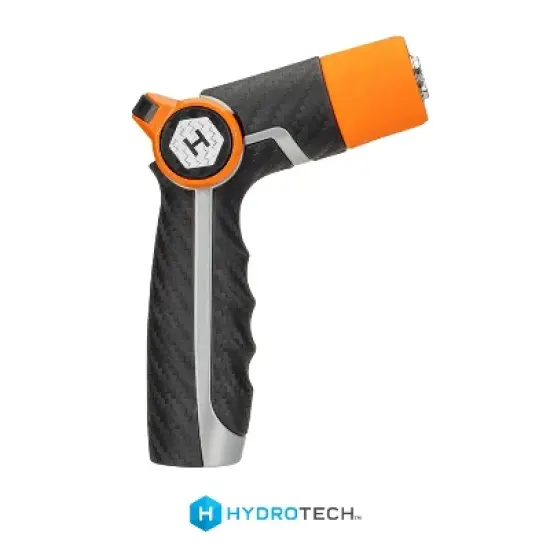 HydroTech Heavy Duty Twist Hose Nozzle Black/Orange image {1}