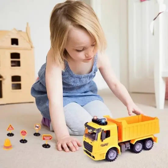 Fun Little Toys Construction Dump Truck Toy Vehicle with Sound image {2}