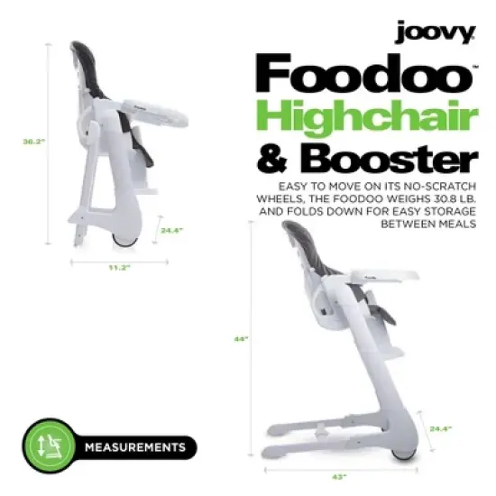 Joovy Foodoo Highchair & Booster, Jet image {3}