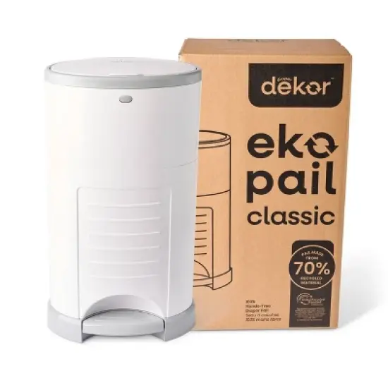 Diaper Dekor Eko Classic Diaper Pail - White image {7}
