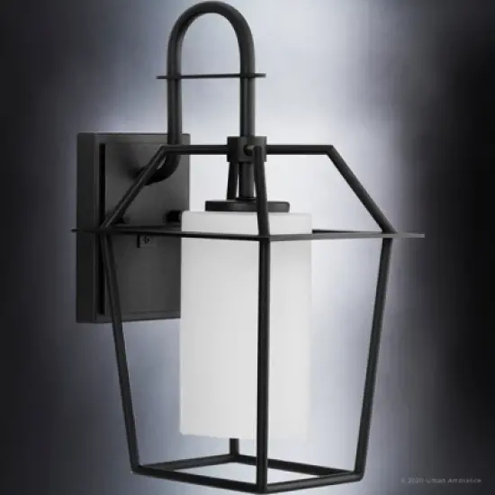 Urban Ambiance Luxury Minimalist Outdoor Wall Sconce 14.875''H x 7.5''W,  Midnight Black Finish,  Chandler Collection, UHP1390 image {3}
