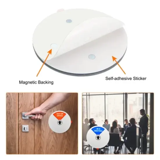 Unique Bargains 6 Options Magnetic Adhesive Decor Home Business Privacy Sign image {4}