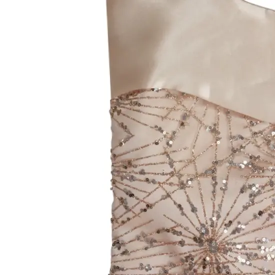 Northlight 20.5-Inch Gold Glitter and Sequin Satin Cuff Christmas Stocking image {1}