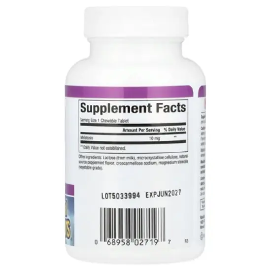 Natural Factors Stress-Relax, Melatonin, 10 mg, 60 Chewable Tablets image {1}