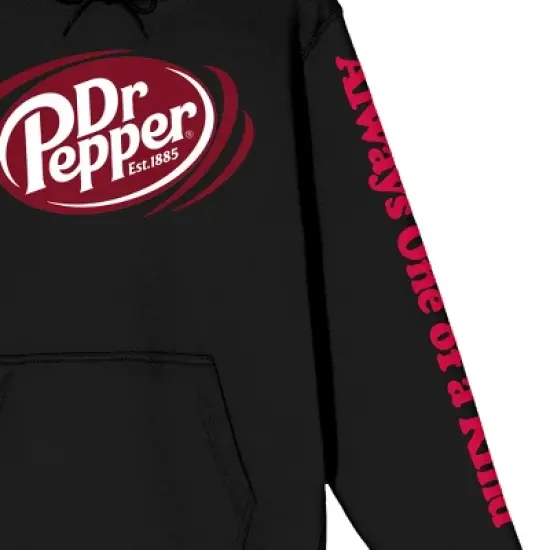 Dr. Pepper Always One Of A Kind Long Sleeve Black Women's Hooded Sweatshirt image {2}