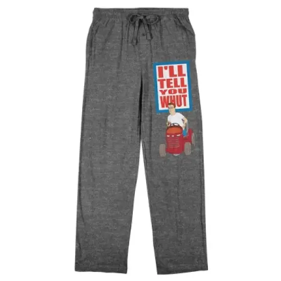 King Of The Hill I'll Tell You What Men's Gray Heather Sleep Pajama Pants image {2}