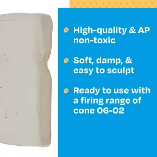 Sax Low Fire Earthenware Clay, White, 50 Pounds image {2}