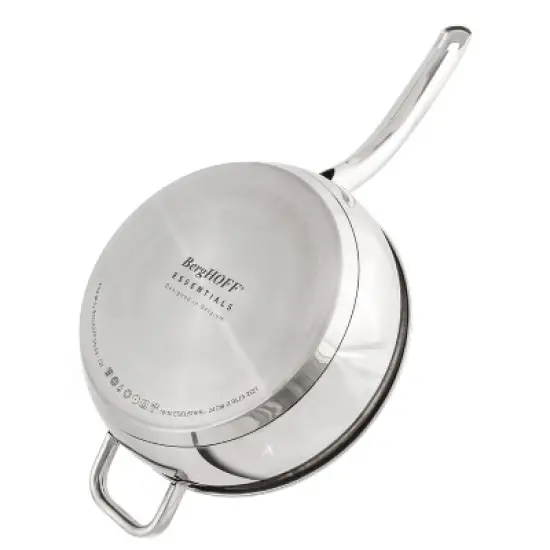 BergHOFF 12Pc 18/10 Stainless Steel Cookware Set with Stainless Steel Lid, Belly Shape image {9}