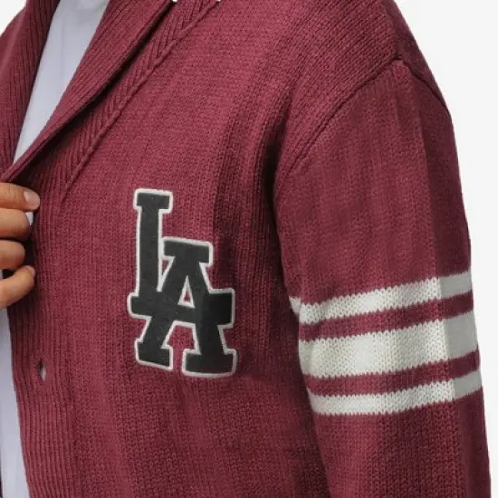 X RAY Men's Shawl Collar Heavy Gauge Cardigan with City Patch image {4}