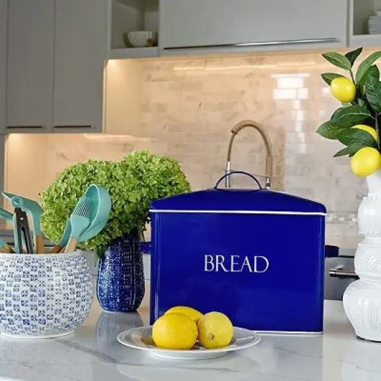 Outshine Co Extra Large Bread Box, Blue image {6}